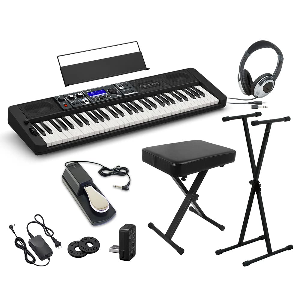 Amazon | CASIO CT-S500 61鍵盤 スタンド・イス・ヘッドホン・ペダル